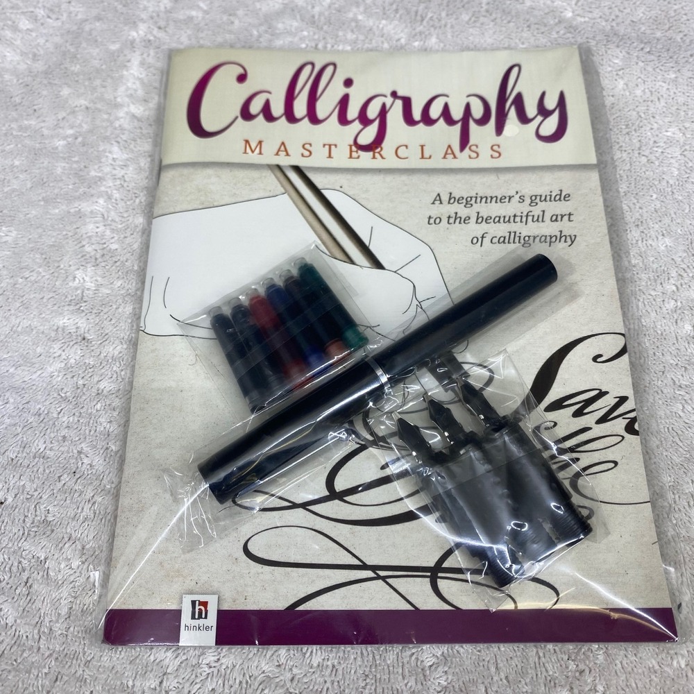 Hinkler Calligraphy Masterclass Kit Beginner Guide Book Pen Nibs Ink